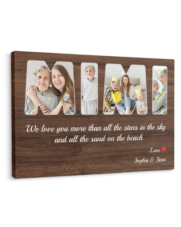 Personalized Custom Grandma Mimi Photo Canvas CS120