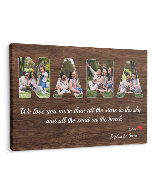 Personalized Custom Grandma Nana Photo Canvas CS118
