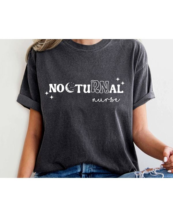 Nocturnal RN Shirt, Night Shift Nurse, Shirt, Funny Shirt for Nurse, Nurse Gift, Registered Nurse Tee, RN Shirt, Nurse Life, New Nurse