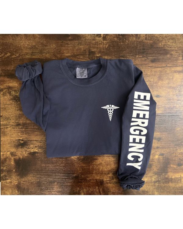 Emergency Department Long Sleeve Shirt, ER Nurse shirt, ER shirts, long sleeve nurse shirts, er nurse t-shirt,  6014