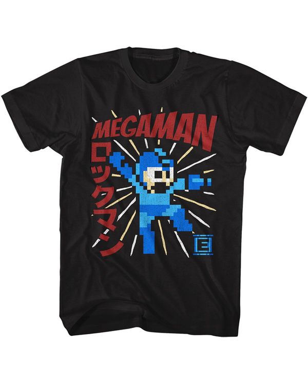 Mega Man - Megaman Energy Booster | Black S/S Adult T-Shirt