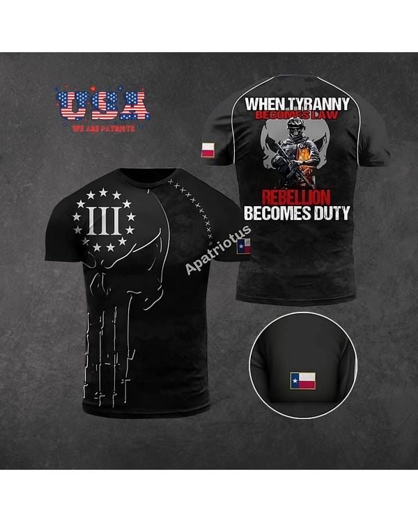 AMERICAN PATRIOTS 3D T-SHIRT - PT33