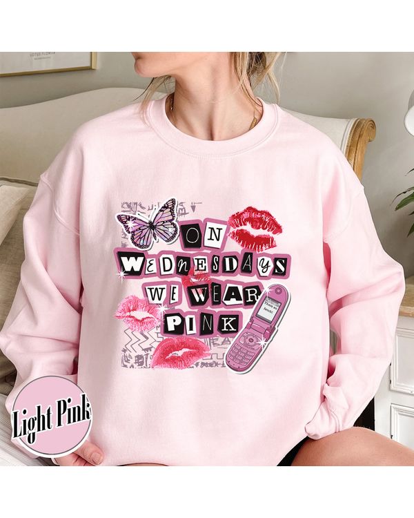 On Wednesday We Wear Pink Shirt, On Wednesday We Wear Pink Sweatshirt, Mean Girls Sweatshirt, We Wear Pink, We Wear Pink Wednesdays Shirt