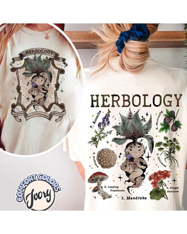 Herbology Plants Shirt, Gardening Shirt, Plant Lover Gift, Botanical Shirt, Plant Lover Shirt, Plant Wizard Pottery Shirt