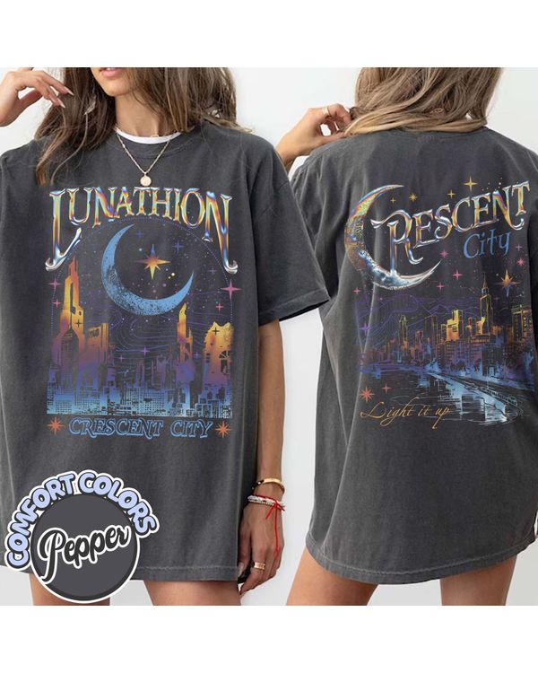 Lunathion Crescent City Shirt, Bryce Tattoo, Bryce Quinlan Merch, Crescent City Sjm Merch, House Of Earth And Blood