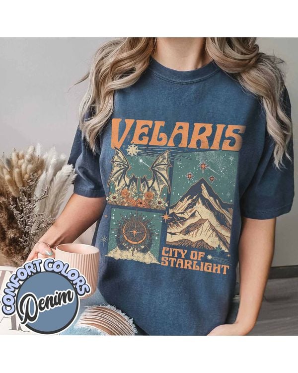 Velaris City of Starlight Acotar Shirt, the Night Court Shirt, Bookworm Shirt, Court of Thorns and Roses, Acotar Shirt