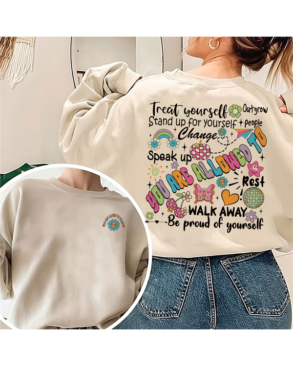 You Are Allowed To Thrive Sweatshirt, Positive Sweatshirt, Motivational Sweatshirt, Inspirational Shirt, Motivation Mental Health Sayings