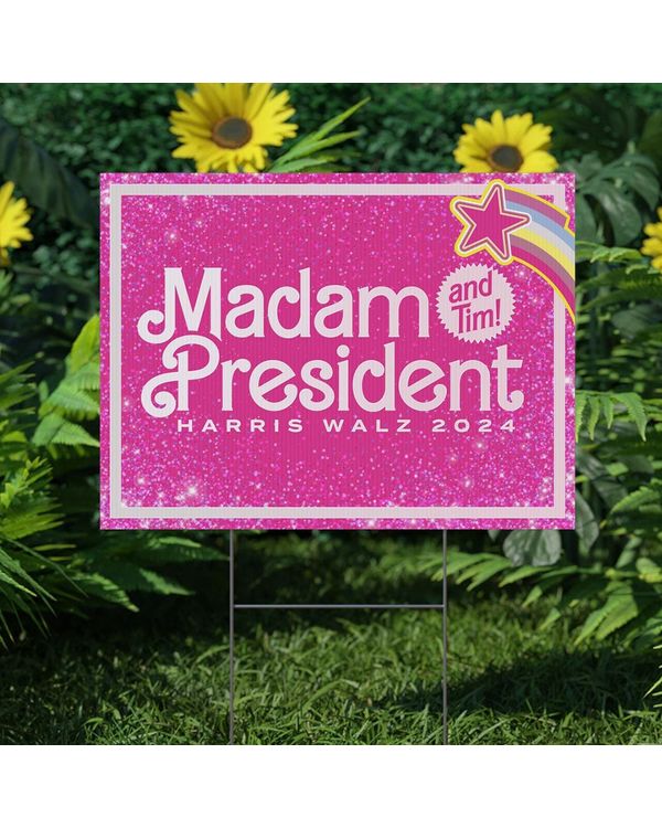 Kamala Harris Yard Sign Made in USA Size Large With Stake YS59