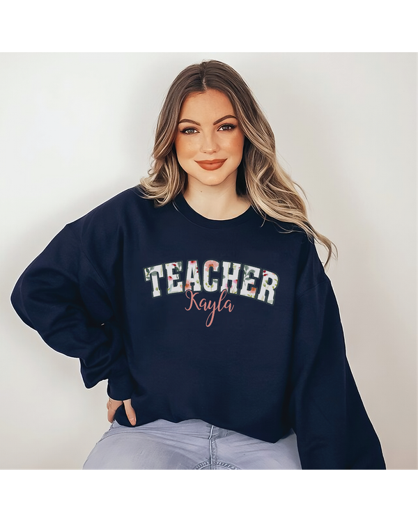 Custom Teacher Sweatshirt, Back To School Shirt, Kindergarten Teacher, Teacher Life, First Grade Teacher, Preschool Teacher, Teacher Gift