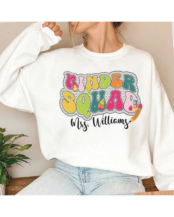 Kindergarten Sweatshirt, Teacher Back to School, Kindergarten Rainbow Sweatshirt, Kindergarten Teacher Sweatshirt, Teacher Appreciation