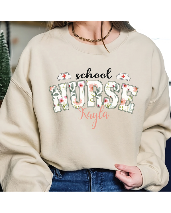 Custom School Nurse Shirt, Personalized School Nurse Shirt, Trendy RN Nurse Shirt, New Nurse Gift, Trendy Nurse, Back To School Shirt