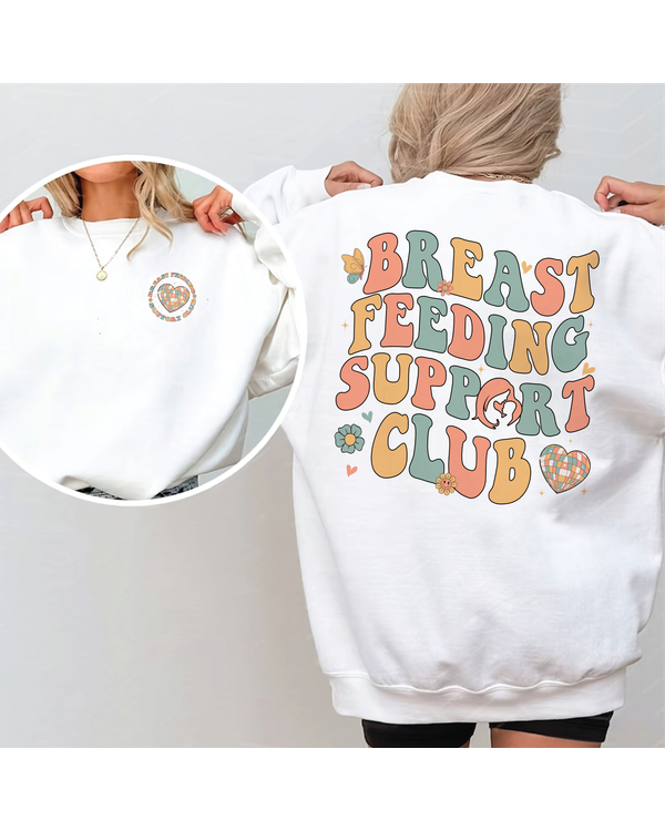 Breast Feeding Support Club Sweatshirt, Breastfeeding Mom Crewneck, Breastfed Milestone Shirt, Gift For Mom, Mom To Be Shirt, Expecting Mom Gift