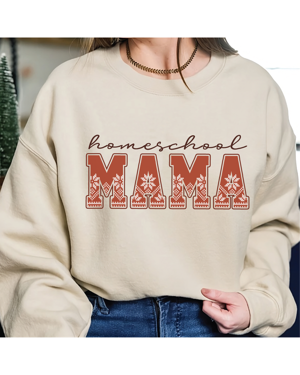 Homeschool Mama Sweatshirt, Homeschool Mom Crewneck, Homeschooling Mama Shirt, Home School Teacher Gift, Mom Era Sweatshirt