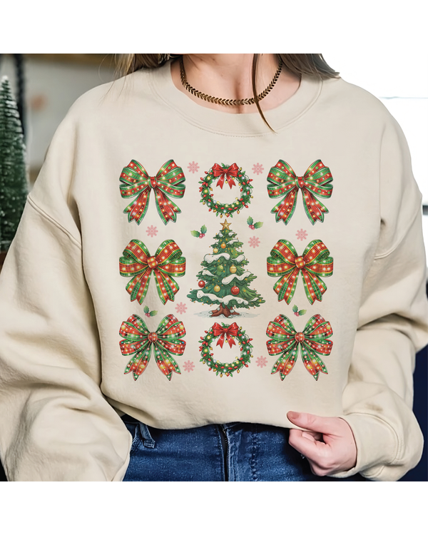 Coquette Christmas Crewneck Sweatshirt, Retro Christmas Sweatshirt, Coquette Christmas Shirt, Christmas Gift, Tis the Season Christmas Shirt