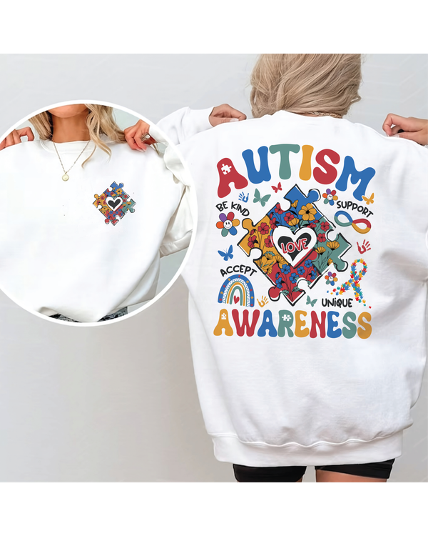 Autism Awareness Sweatshirt, Autism Mom Sweater, Autism Month Shirt, ADHD Shirt, SPED Teacher Gift, Accept Understand Love Shirt