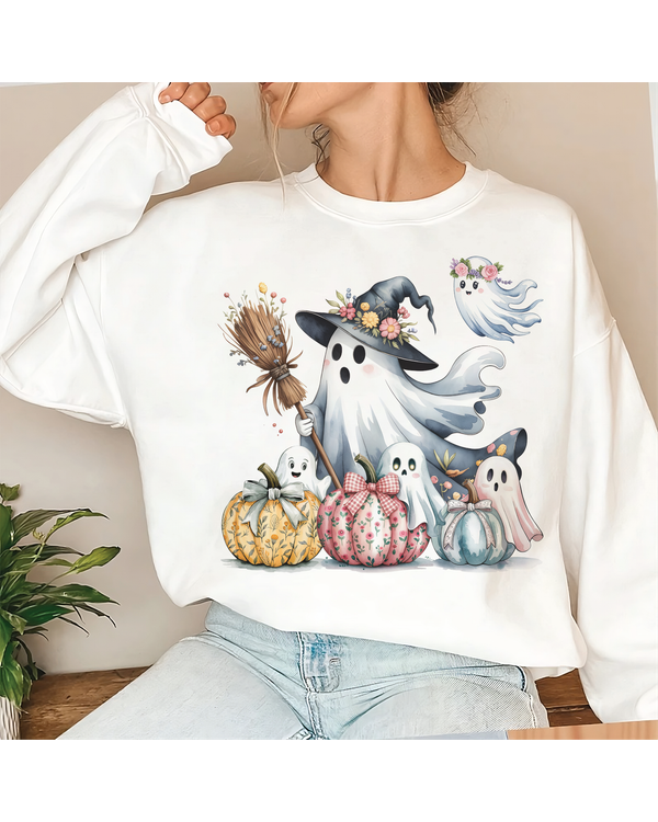Halloween Cute Ghosts Shirt, Funny Ghost Shirt, Women’s Halloween Outfits, Spooky Vibes, Halloween Gift For Girl, Halloween Ghouls Shirt