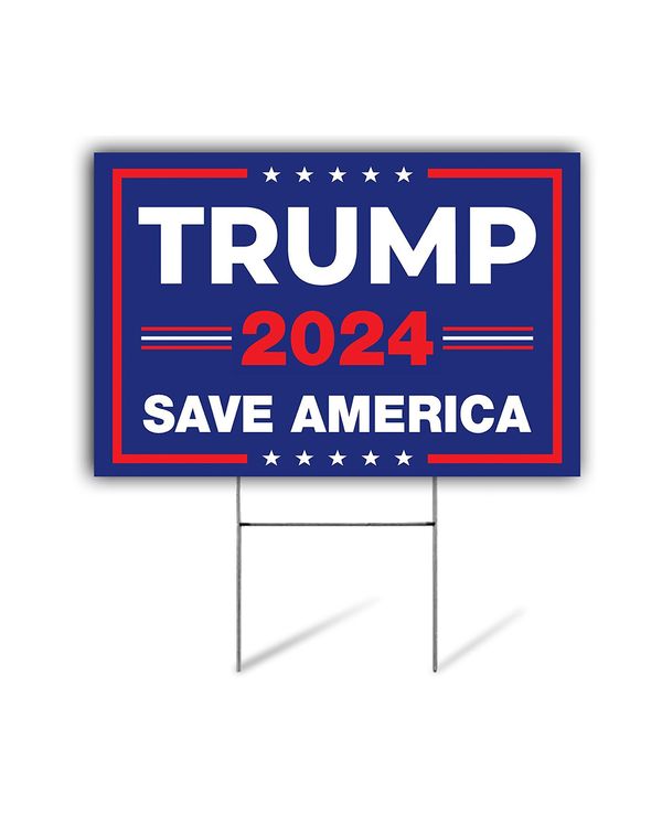 Trump 2024 Yard Sign Made in USA Size Large With Stake YS96