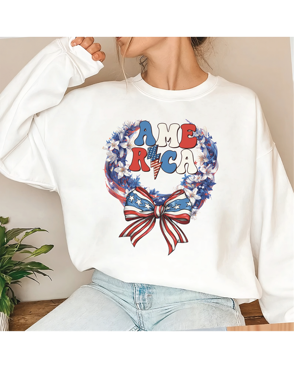 Coquette America Shirt, America Sweatshirt, American Flag Shirt, American Freedom Gift, Patriot Shirt, I Love America, America 2024 Shirt
