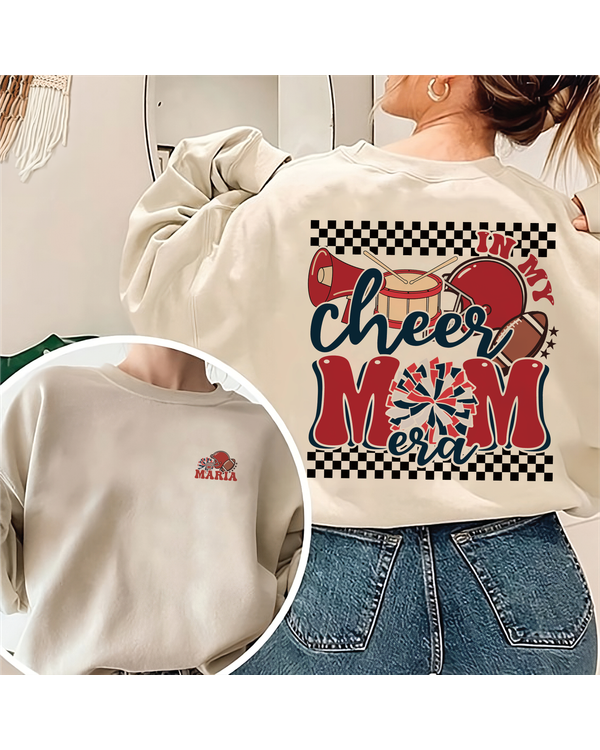 In My Cheer Mom Era Sweatshirt, Cheerleader Mom Shirt, Cheer Mama Sweatshirt, Cheer Mom Gift, Cheer Mom Shirt, Mom Life Shirt, Gift for Mom