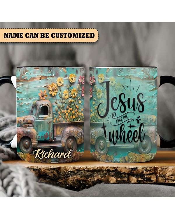 Truck Jesus Vintage Personalized Accent Mug