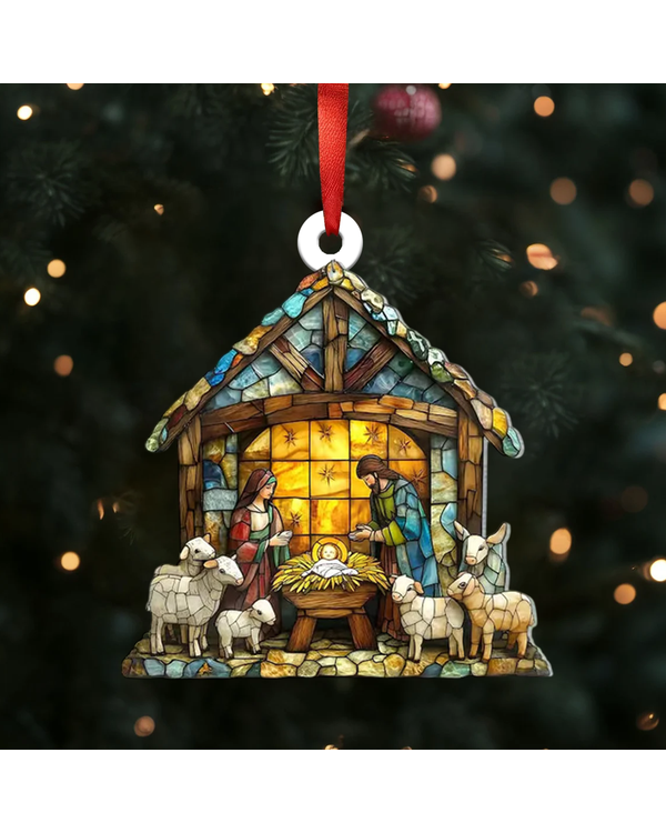 Nativity Scene Arcylic Ornament - Ornament Decor , Christmas Gift