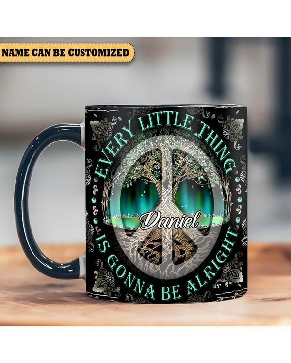 Personalized Hippie Tree Of Life Every Little Thing Accent Mug