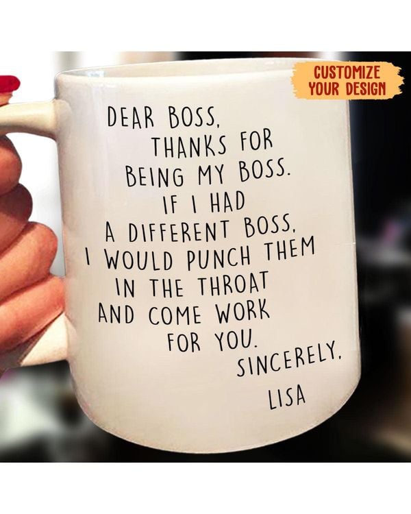 Personalized Dear Boss Mug