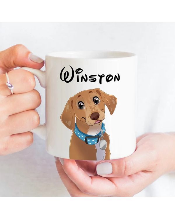 Pet Portrait Mug Cartoon Style