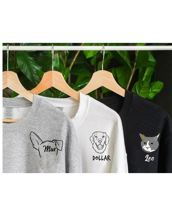 Custom Pet Portrait Sweatshirt (3 Styles)