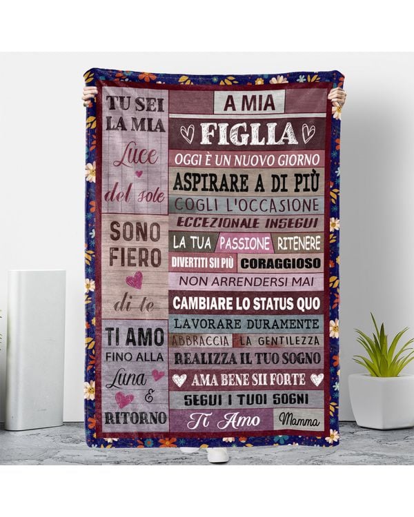 IT - Coperta A mia Figlia OGGI È UN NUOVO GIORNO ASPIRARE A DI PIÙ COGLI L’OCCASIONE Mamma