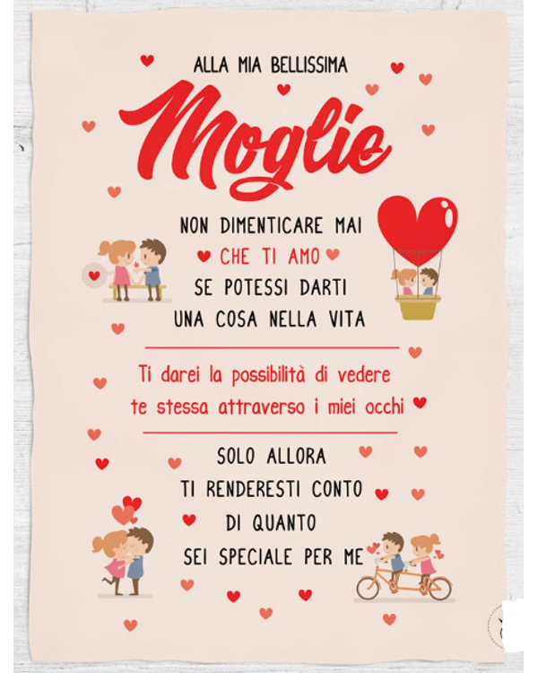 IT - Coperta Alla mia bellissima Moglie Non dimenticare mai