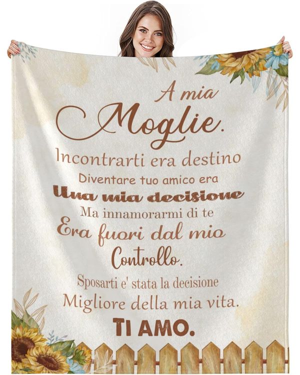 IT - Coperta A mia Moglie Incontrarti era destino TI AMO