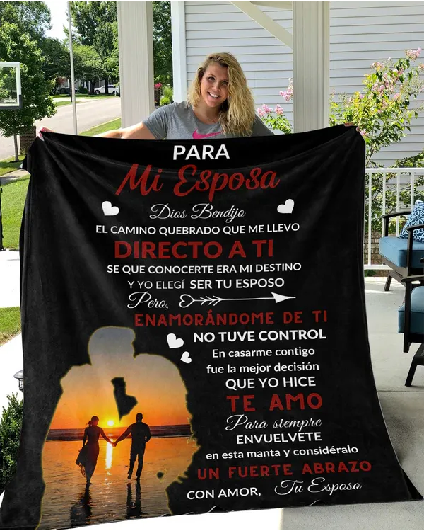 ES - MANTA PARA I ESPOSA DIES BANDIJO EL CAMINO QUEBRADO QUE ME LLEVO CON AMOR TU ESPOSO