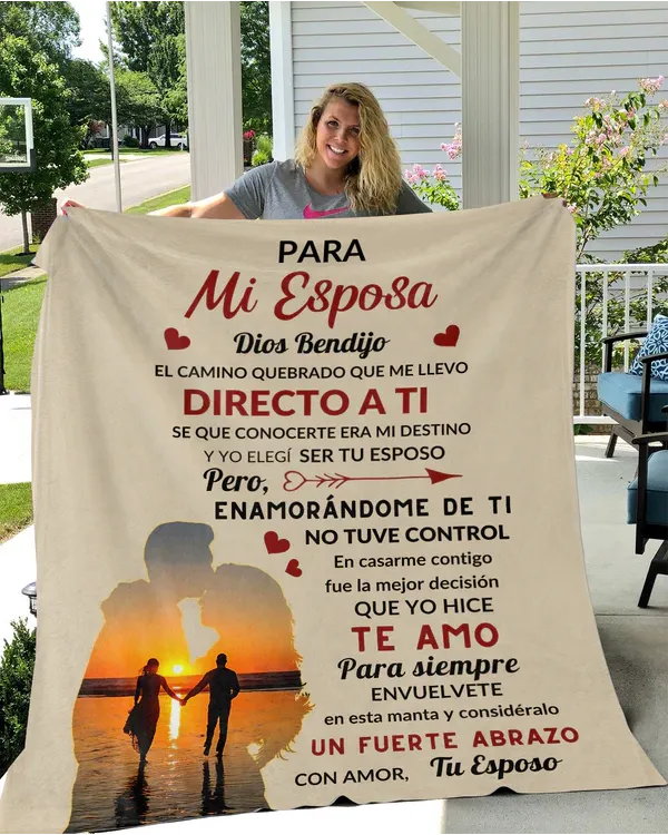 ES - MANTA PARA I ESPOSA DIES BANDIJO EL CAMINO QUEBRADO QUE ME LLEVO CON AMOR TU ESPOSO