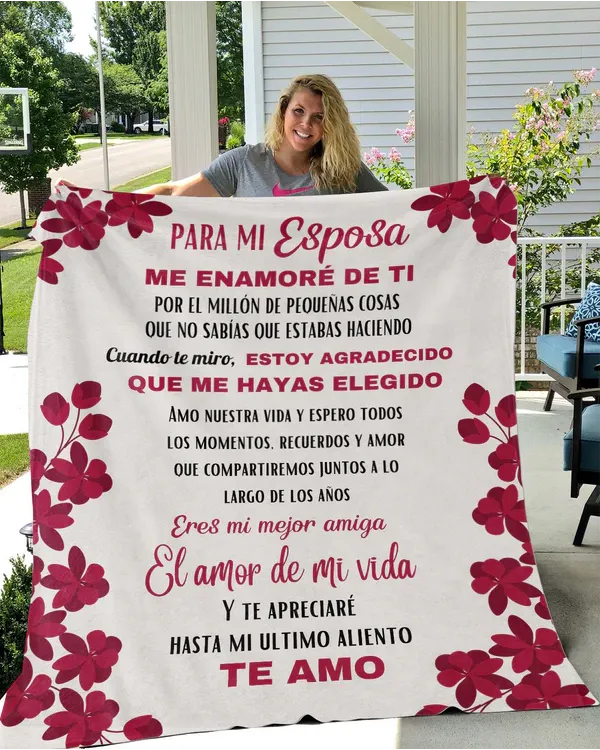ES - MANTA PARA MI ESPOSA ME ENAMORE DE TO HASTA MI ULTIMO ALIENTO TE AMO