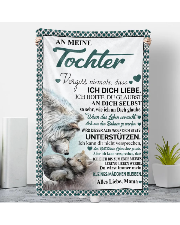 Decke von Mutter zu Tochter - "Wolfstreue" s09sp09