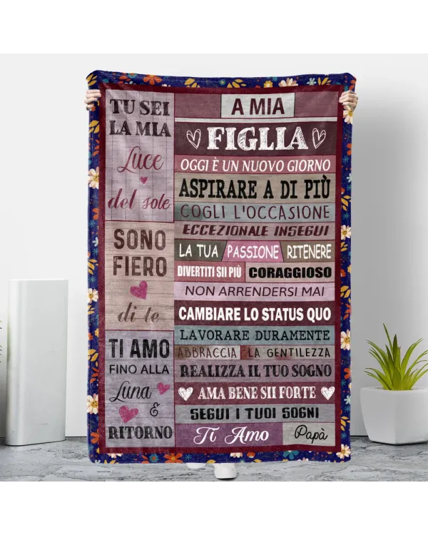 IT - Coperta A mia Figlia OGGI È UN NUOVO GIORNO ASPIRARE A DI PIÙ COGLI L’OCCASIONE Papà
