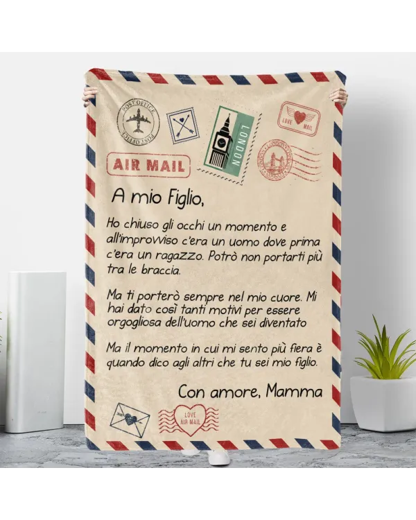 IT - Coperta A Mio Figlio Ho chiuso gli occhi un momento Con amore Mamma