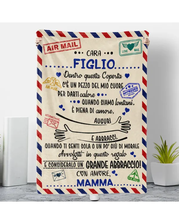 IT - Coperta Cara Figlio Dentro questa coperta Con amore Mamma