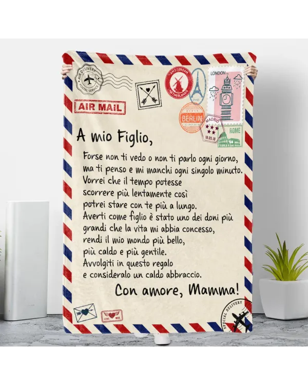 IT - Coperta A mio Figlio Forse non ti vedo o non ti parlo ogni giorno Con amore Mamma