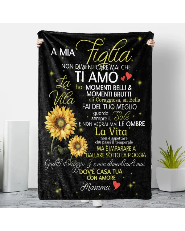 IT - Coperta A mia Figlia Non dimenticare mai che Ti amo Con amore Mamma