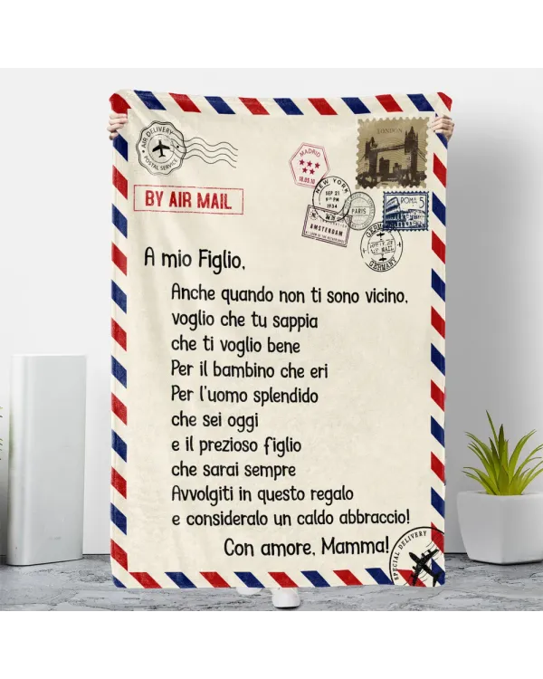 IT - Coperta A mio Figlio Anche quando non ti sono vicino Con amore Mamma