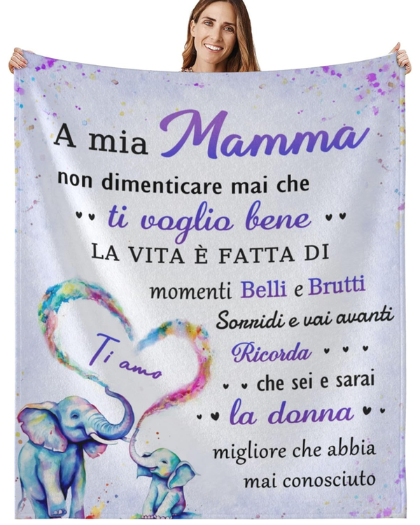 Coperta mia Mamma Non dimenticare mai che ti voglio bene Ti amo