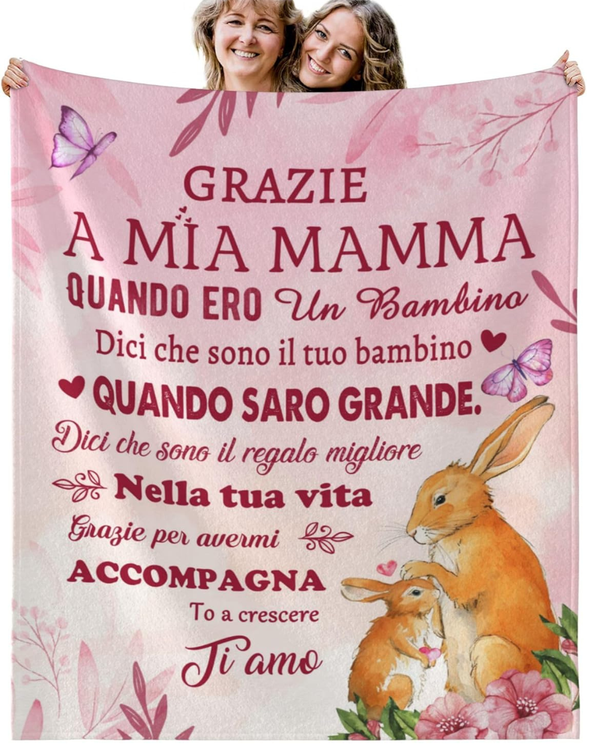 Coperta GRAZIE A MIA MAMMA Dici che sono il regalo migliore