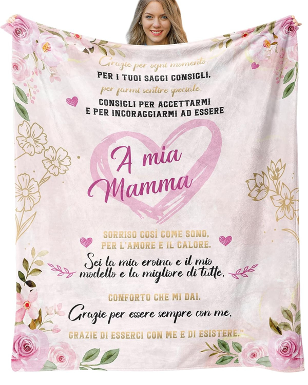 Coperta A mia Mamma Grazie per ogni momento per farmi sentire speciale
