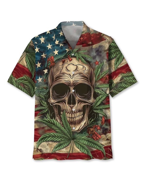 America Skull Hawaiian Shirt