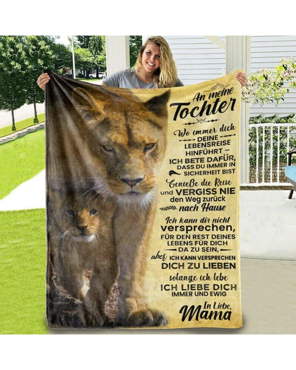 Decke von Mutter zu Tochter - "Spaziergang in der Sonne"