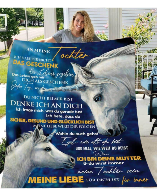 Decke von Mutter zu Tochter - "Mein fabelhaftes Einhorn"