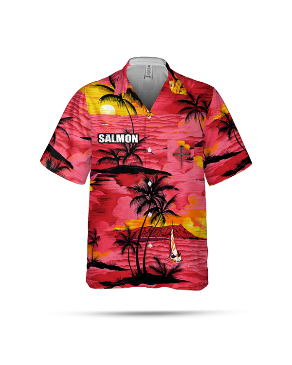 Christian Hawaiian Shirt - SALMON, Husband Dad Grandpa, Man of God AOP2