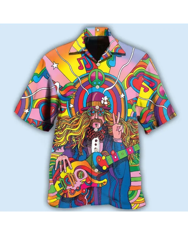 Hippie Rock Music Hawaiian Shirt